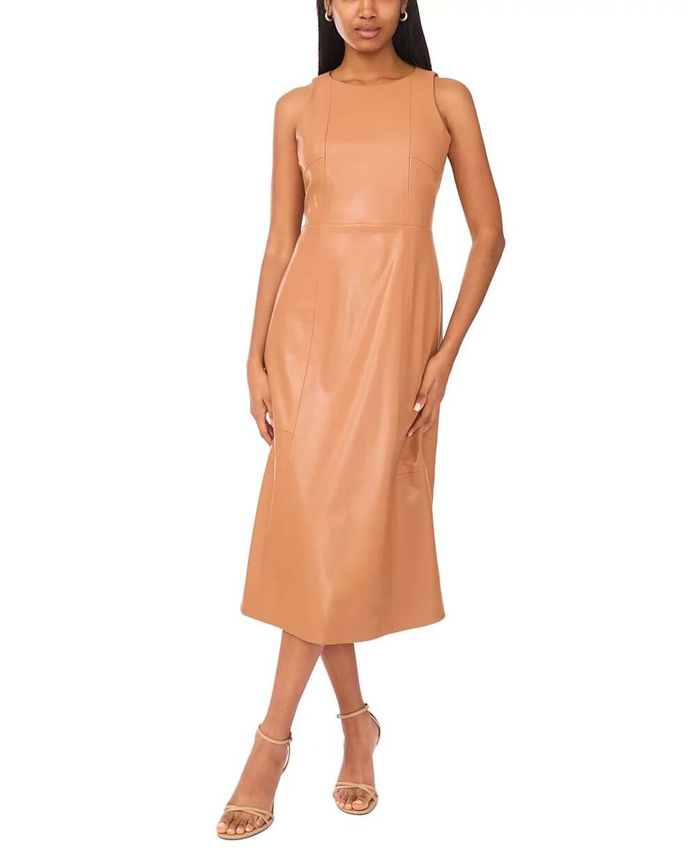 NEW Parker Women's S Faux Leather Sleeveless Maxi Dress NWT $150